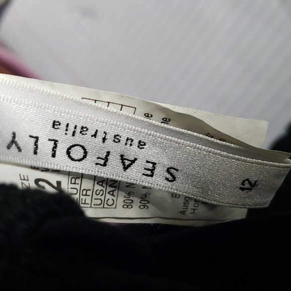 Seafolly black onepiece swimwear size 8 - Picture 5 of 6